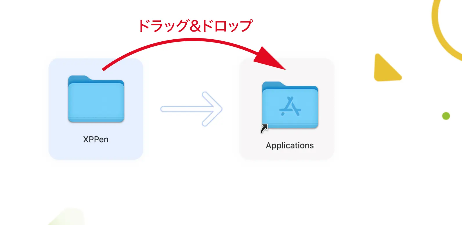 Artist Pro 16 Gen2ドライバをアプリケーションフォルダにコピー - Copy the Artist Pro 16 Gen2 driver to the Applications folder